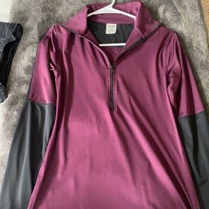 PINK quarter zip jacket/tee
